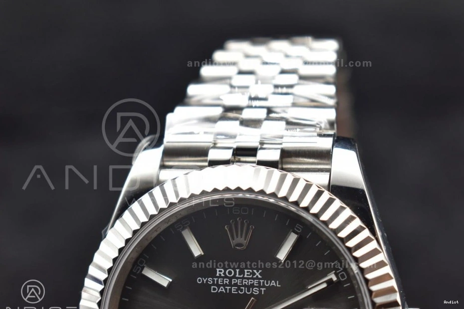 Jubilee DateJust Stick Grey 126334 Steel SA3235 on 904L 41 1:1 Bracelet DIWF Dial Edition Best 0429